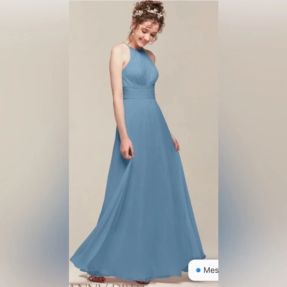 AW Bridal Fanny Dress Dusty Blue new size 8 - Picture 2 of 6